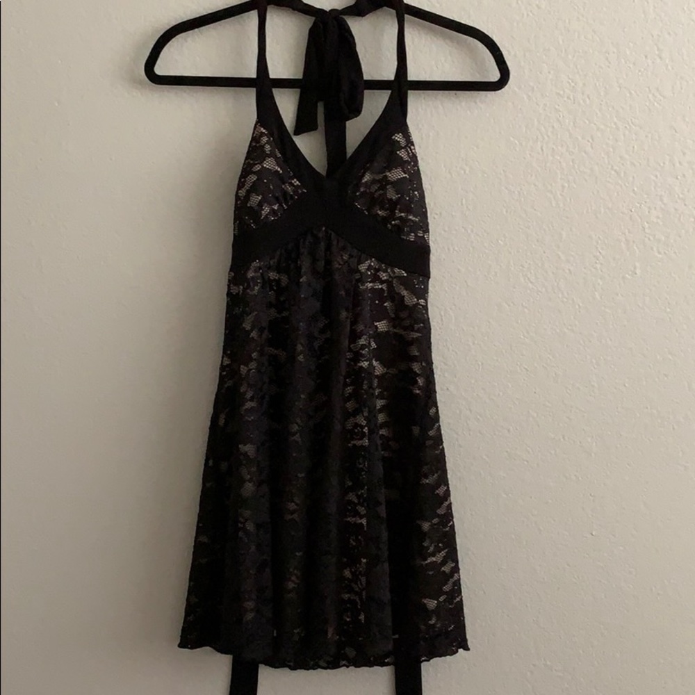 Black and Cream lace dress